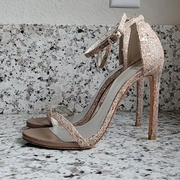 Stuart Weitzman Nudist Quartz heels US Sz 9 - Picture 1 of 7